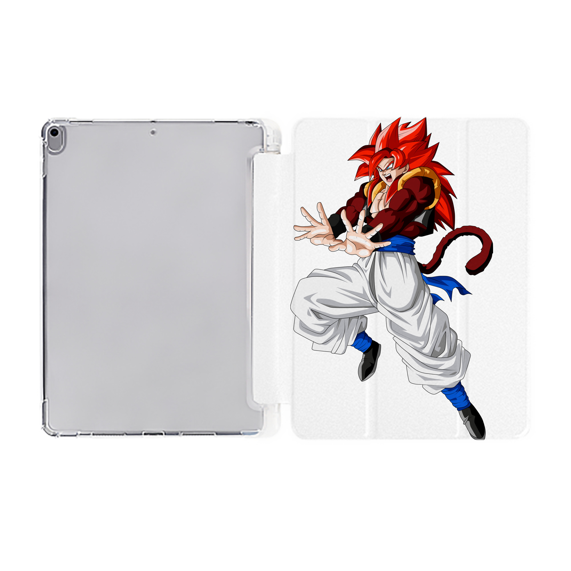 （画像用） ドラゴンボール 孫悟空（そん ごくう）Son Goku カカロット DRAGON BALL Kakarotto IPad ケース ペン収納付き 三つ折りスタンド PUレザー×シリコン 対応機種9.5/10.5/10.9インチ